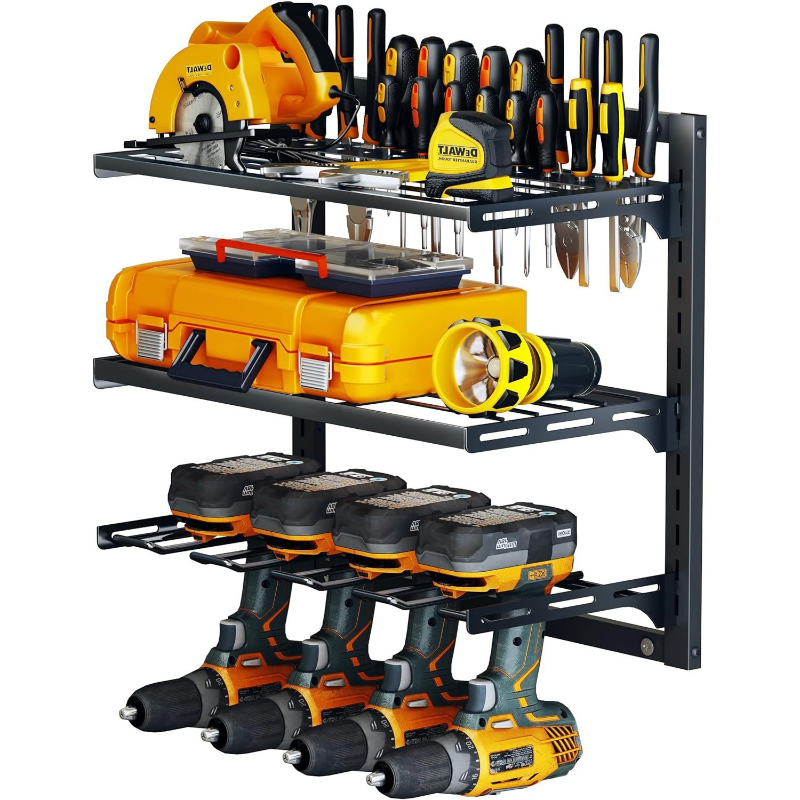 Power Tools Organizer Diy - Elektrikli Alet Depolama Rafı 3 Katmanlı