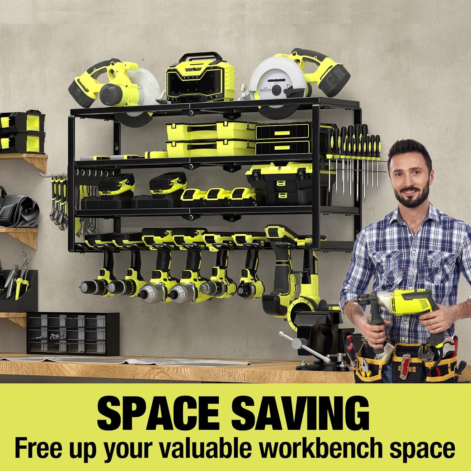 4 Katmanlı Duvara Monte Elektr - Power Tools Holder incelemesi ve fiyatı