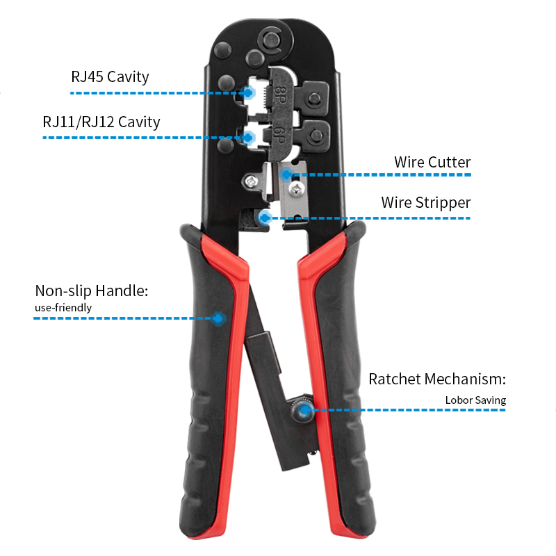 RJ45 Crimper RJ11 RJ45 Sıkma A - Power Tools America incelemesi ve fiyatı